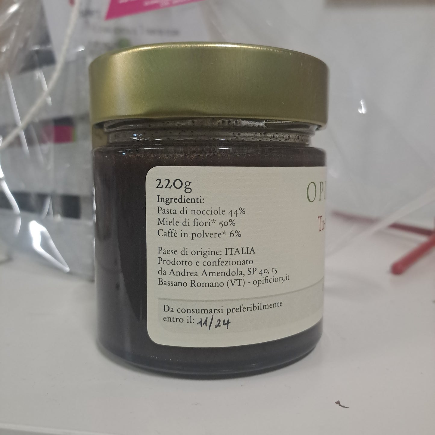Tu-ffé, miele pasta di nocciole e caffé BIO