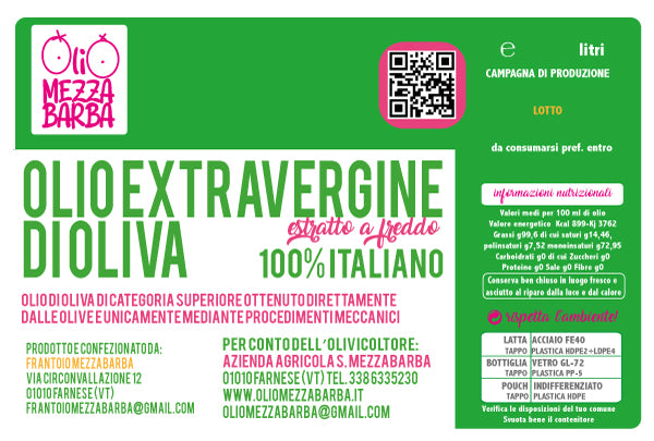 0.75 l bottle of extra virgin olive oil