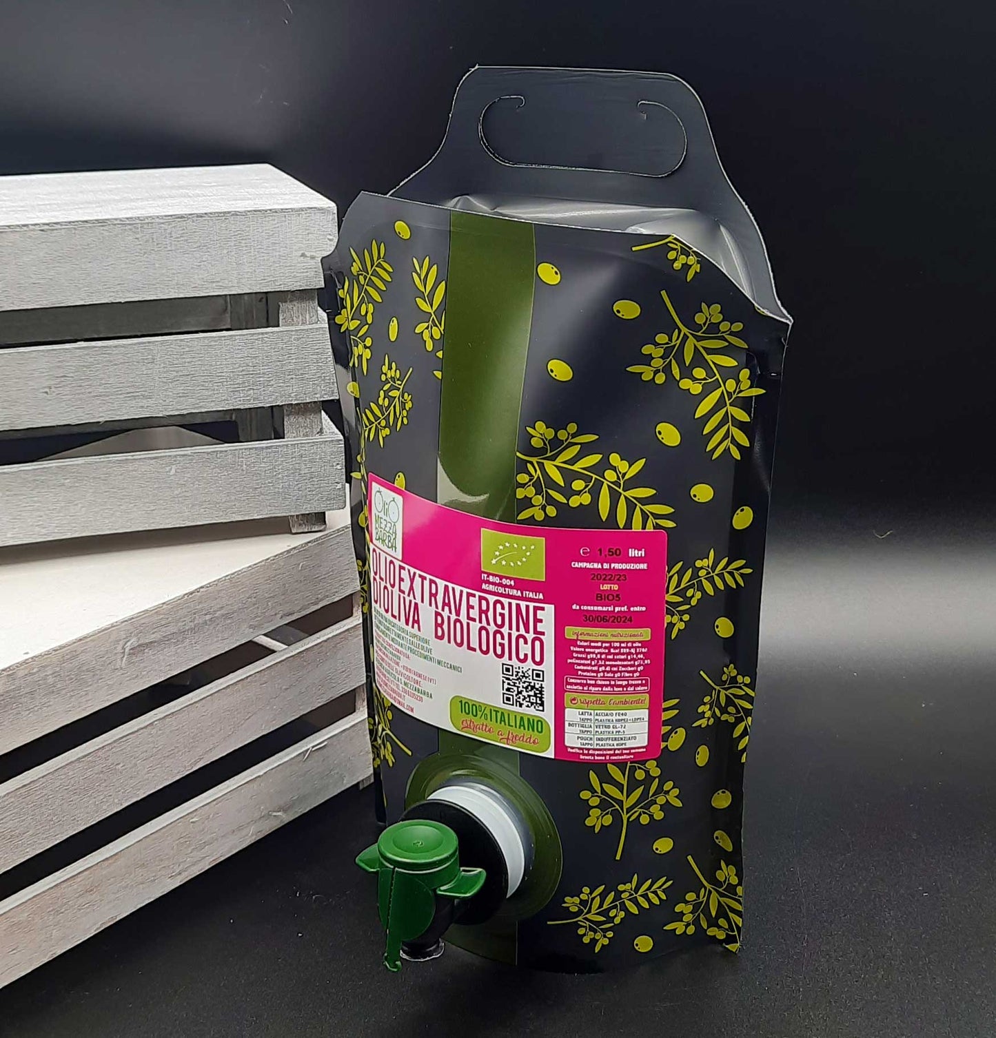 Pouch Bag 1,5 l olio extravergine di oliva biologico