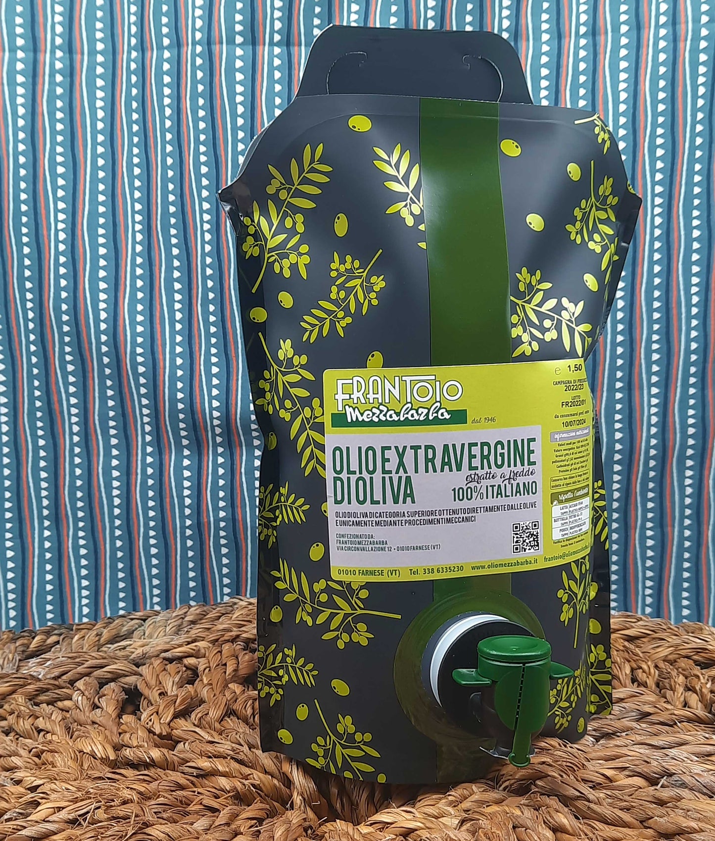 Pouch bag 1,50 l olio extravergine di oliva